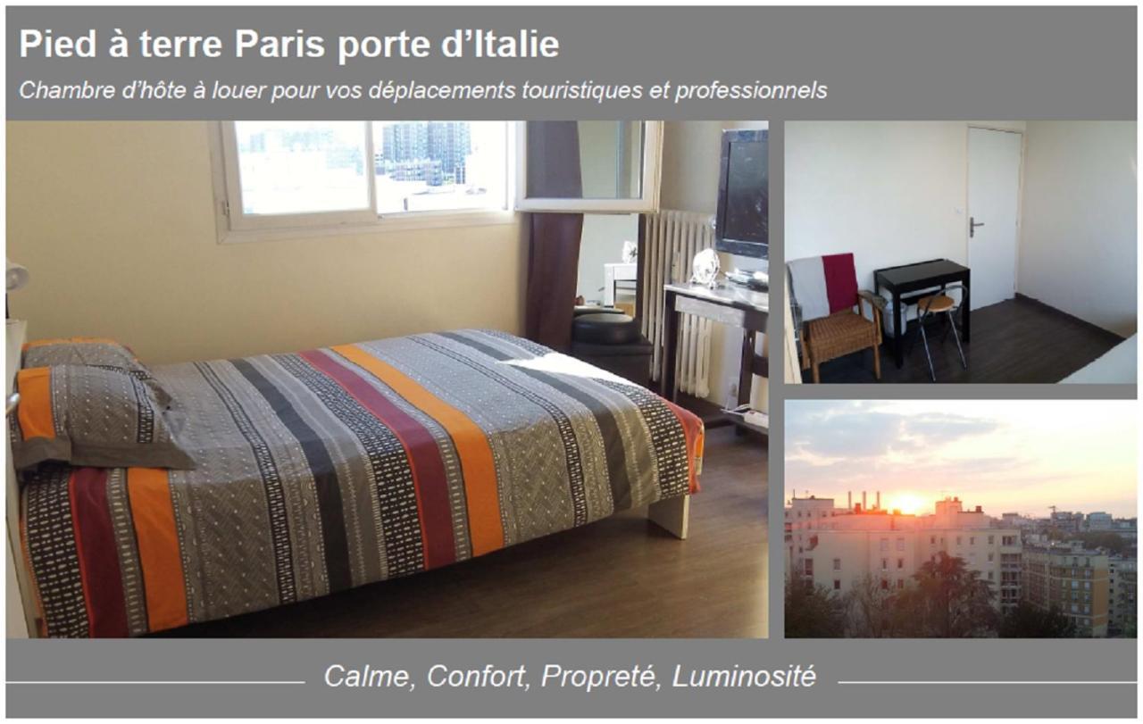 Paris Porte D'Italie - Chambre A Louer Avec Parking Et Vue Sur Paris Le Kremlin-Bicetre Bagian luar foto